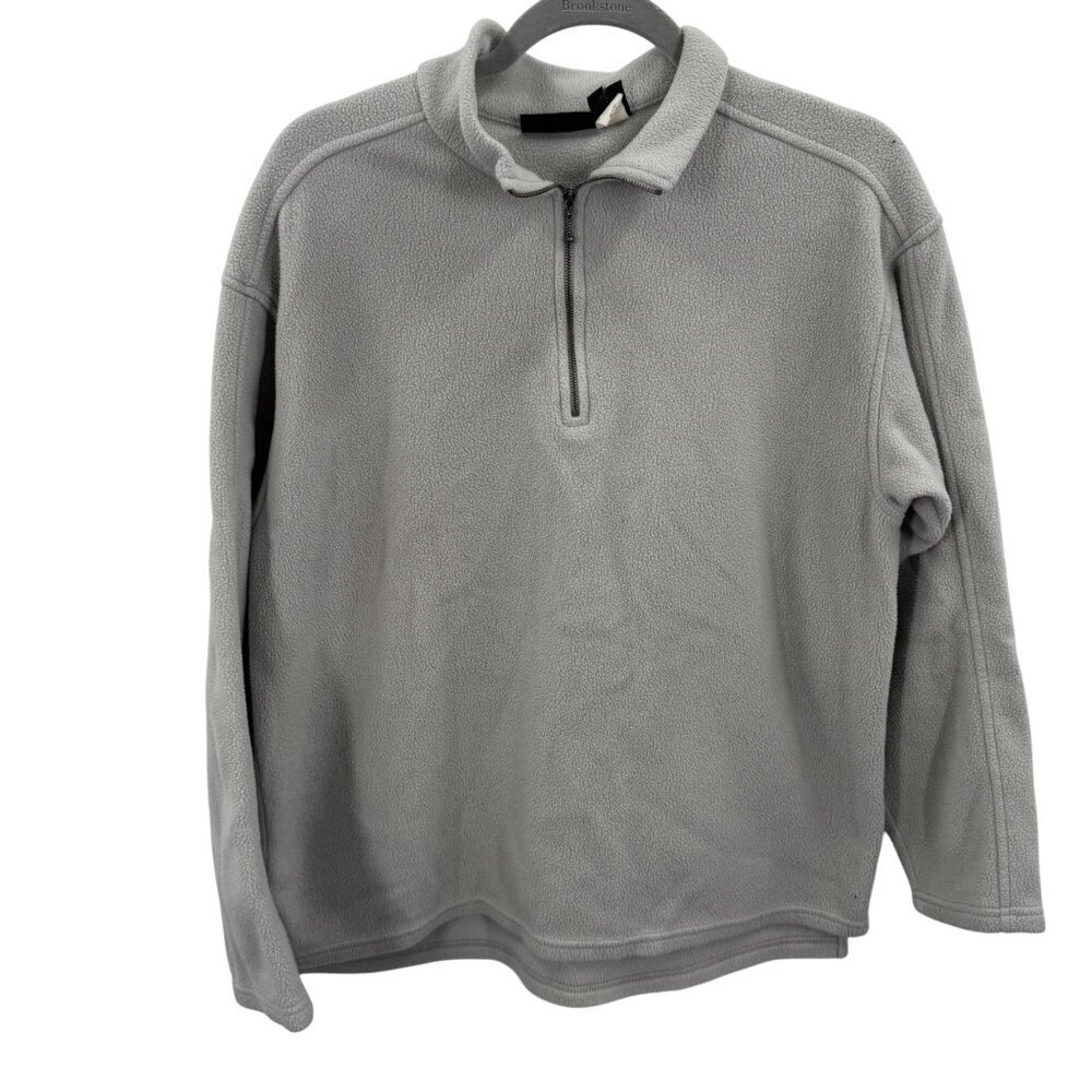 Patagonia Womens Gray Quarter Zip Lightweight Fleece Pullover Size M